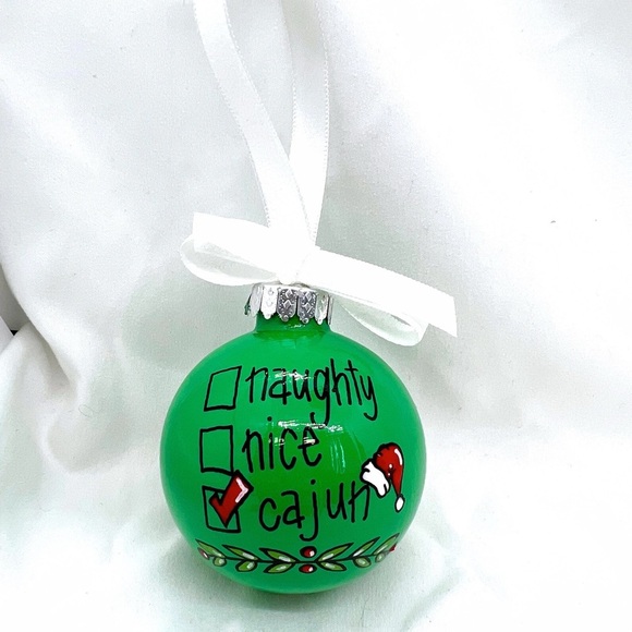 Checkin' It Twice: Naughty, Nice, Cajun! - Personalized Cajun Christmas Ornament - Picture 8 of 12